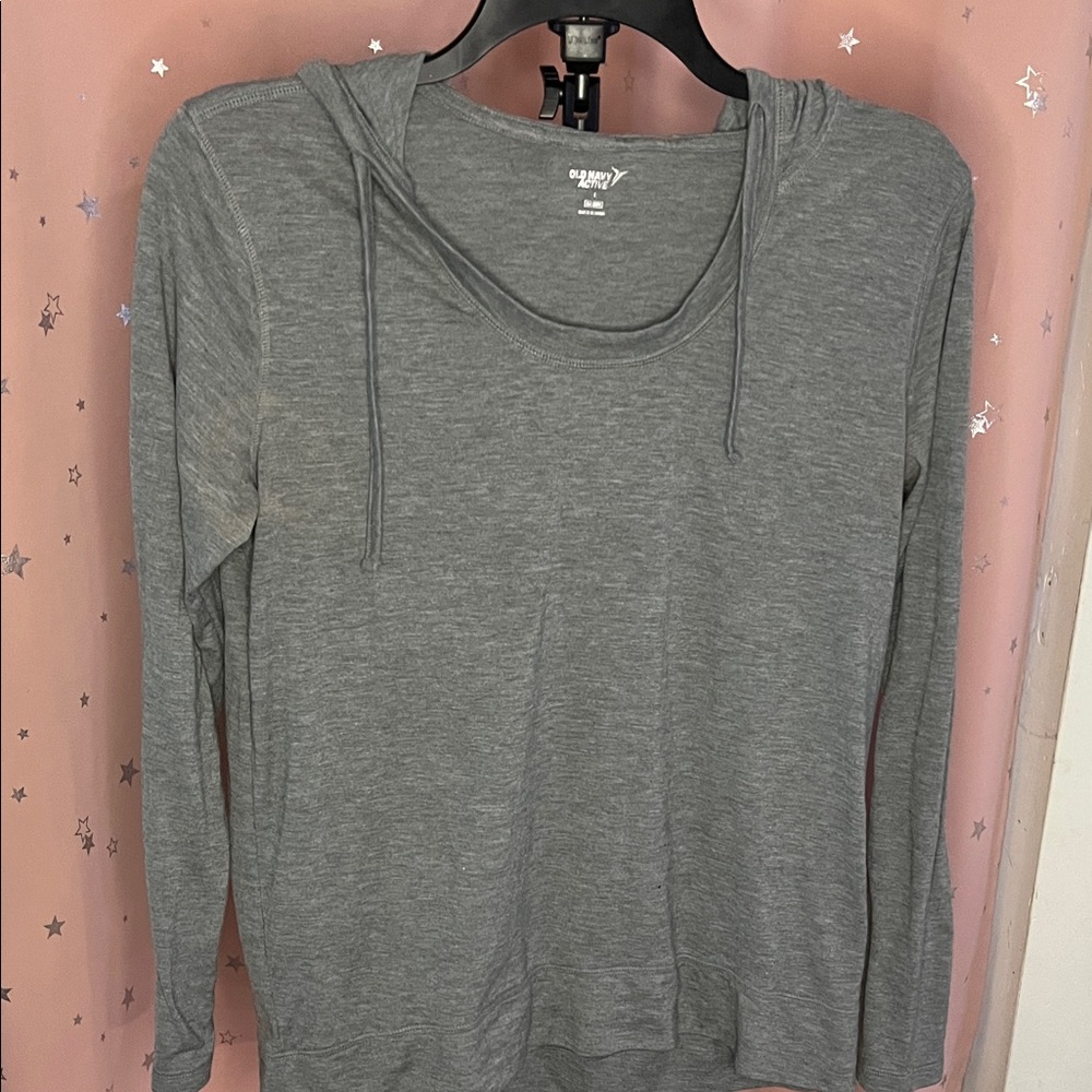 Old Navy Heather Gray Women's Hoodie Top